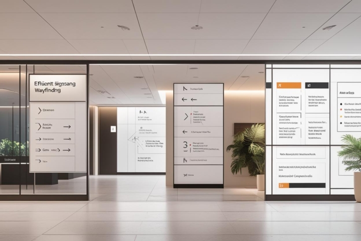 Sinalização e wayfinding eficiente em espaços comerciais