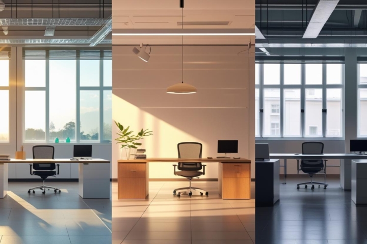 Iluminação decorativa e funcional no escritório