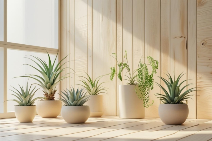 Use plantas, textura de madeira e luz natural para criar ambientes inspiradores e saudáveis