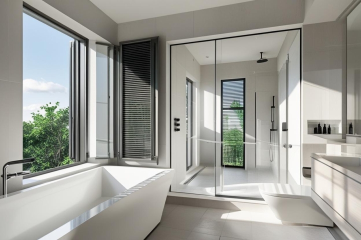 Ventilação natural e tratamento de umidade no banheiro