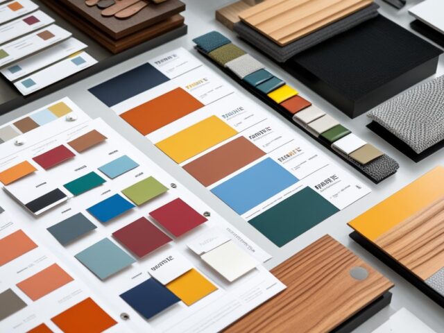 Design focado em identidade visual corporativa: paletas, materiais e mobiliário