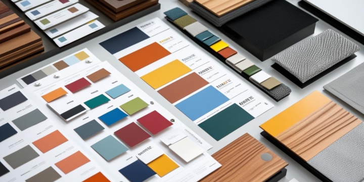 Design focado em identidade visual corporativa: paletas, materiais e mobiliário Design focado em identidade visual corporativa: paletas, materiais e mobiliário