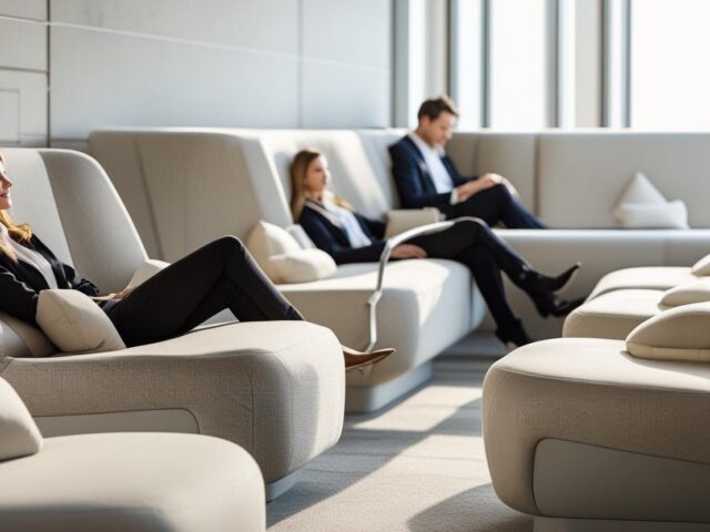 Ergonomia para móveis de lounge corporativo: conforto para pausas com estilo